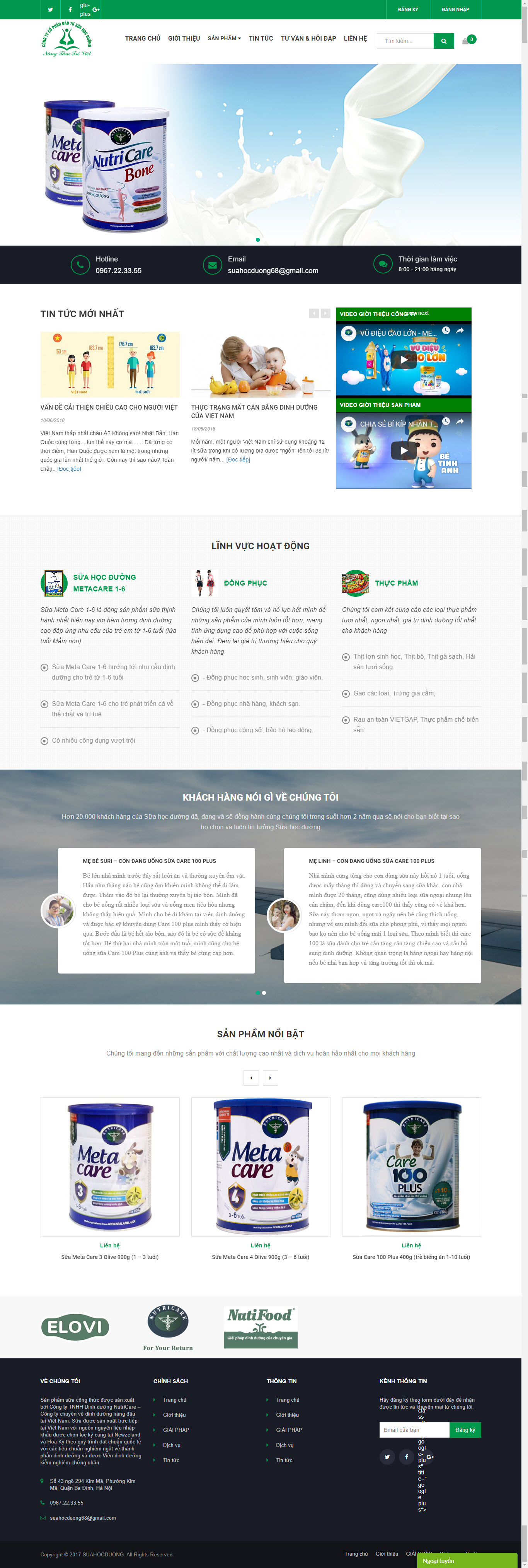 Thiết kế Mẫu website cơ bản 01