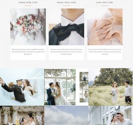 Mẫu website ảnh viện áo cưới AVAC03