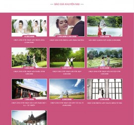 Mẫu website ảnh viện áo cưới AVAC07