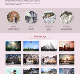Mẫu website ảnh viện áo cưới AVAC09