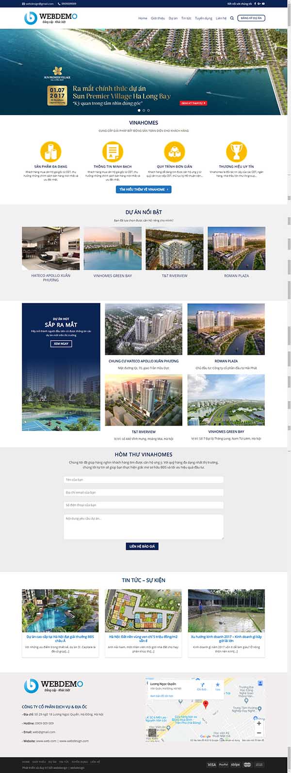 Thiết kế Mẫu website bất động sản 10