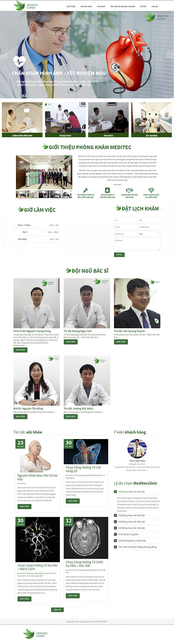 Thiết kế Mẫu website bệnh viện phòng khám BVPK02