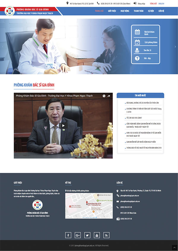 Thiết kế Mẫu website bệnh viện phòng khám BVPK04