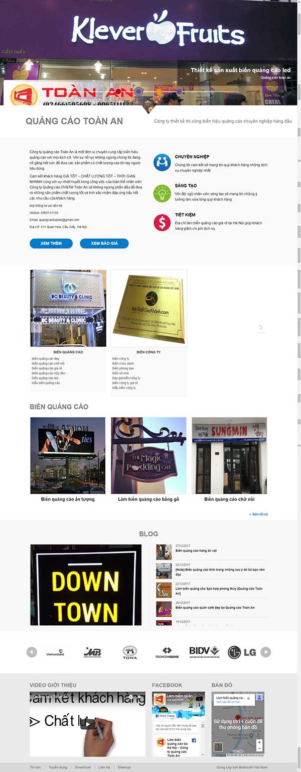 Thiết kế Mẫu website biển quảng cáo 06