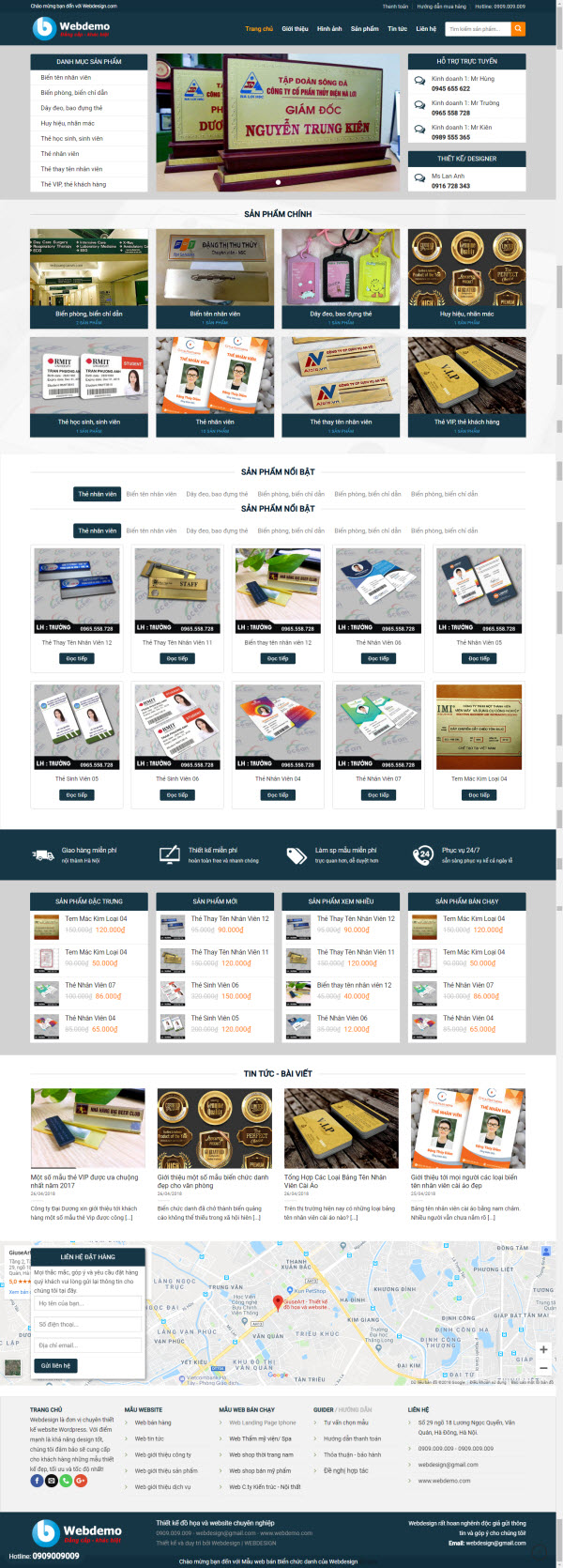 Thiết kế Mẫu website biển quảng cáo 07