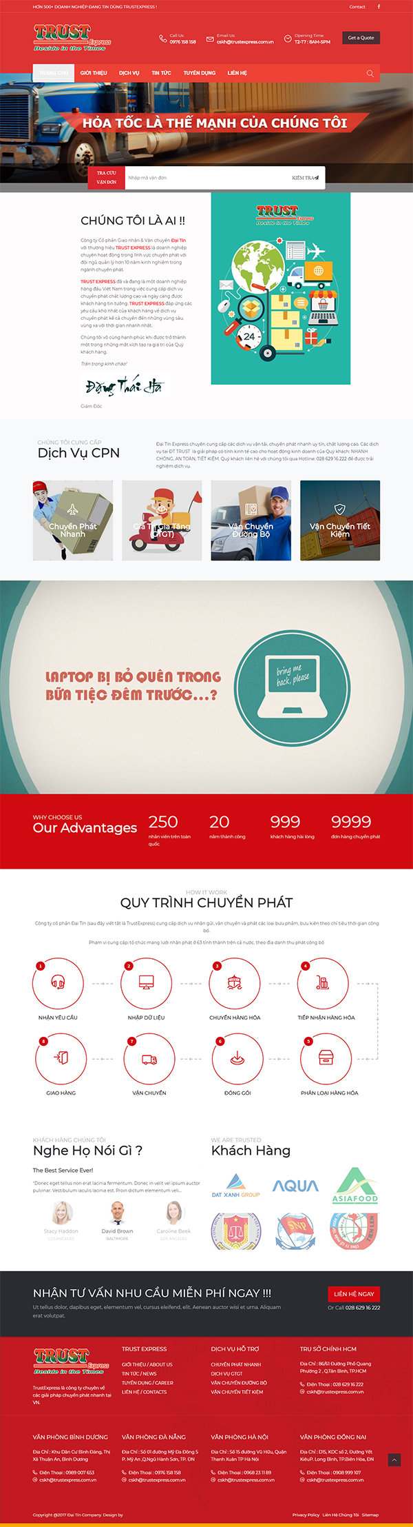 Thiết kế Mẫu Website Chuyển Phát Nhanh CPN02