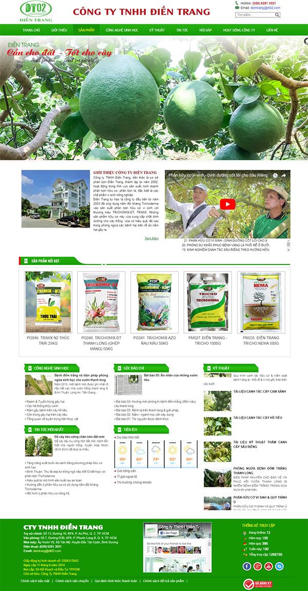 Thiết kế Mẫu Website Công Nghệ Sinh Học CNSH03