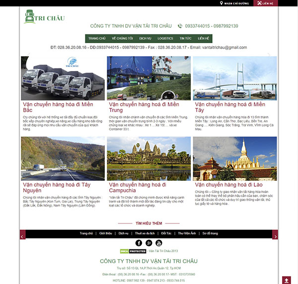Thiết kế Mẫu Website Công Ty Vận Tải VT07