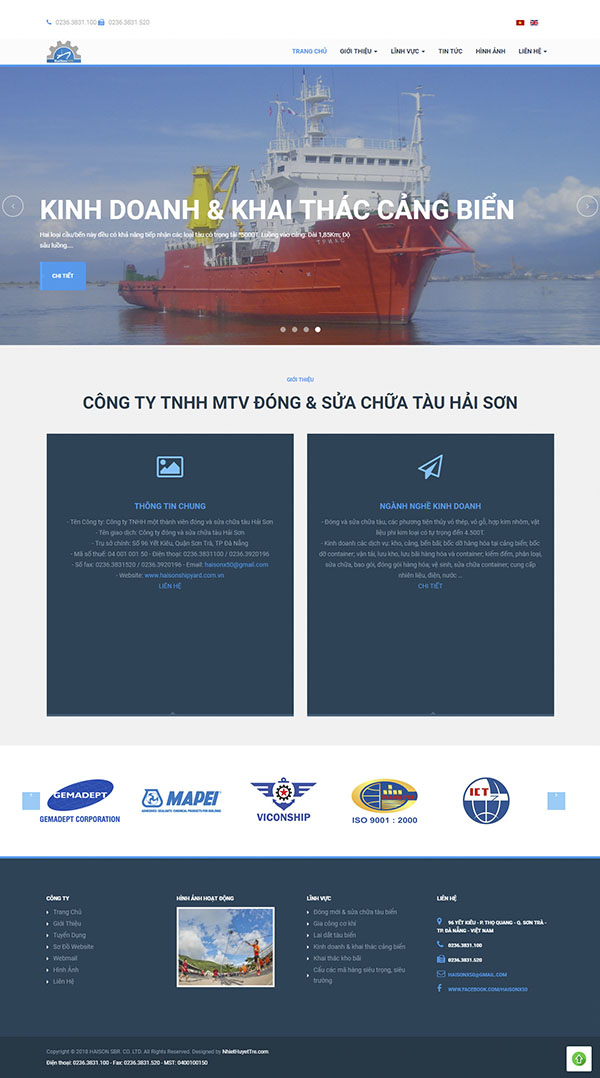 Thiết kế Mẫu Website Công Ty Vận Tải VT12