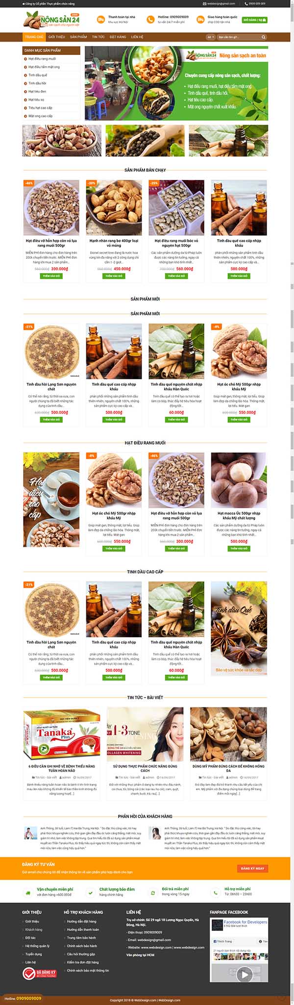 Thiết kế Mẫu website đặc sản dân tộc 06