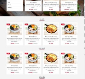 Mẫu website đồ ăn nhanh 01