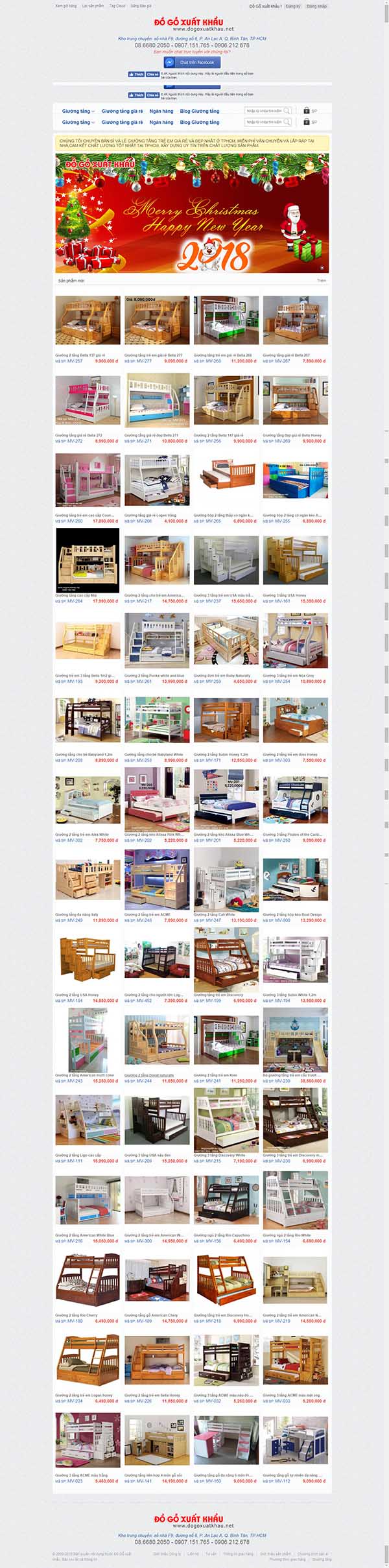 Thiết kế Mẫu website đồ gỗ 01