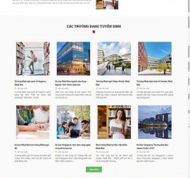Mẫu website du học DH16