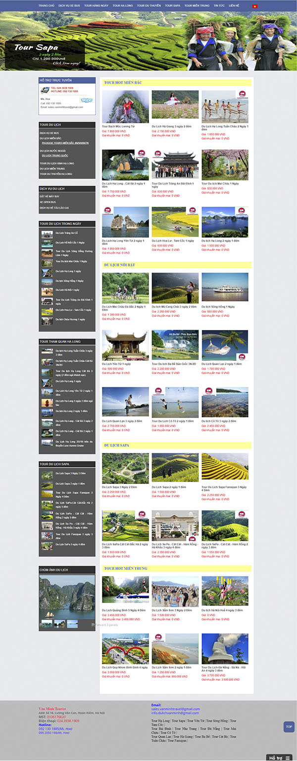 Thiết kế Mẫu website du lịch DL07