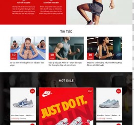 Mẫu website dụng cụ thể thao 02