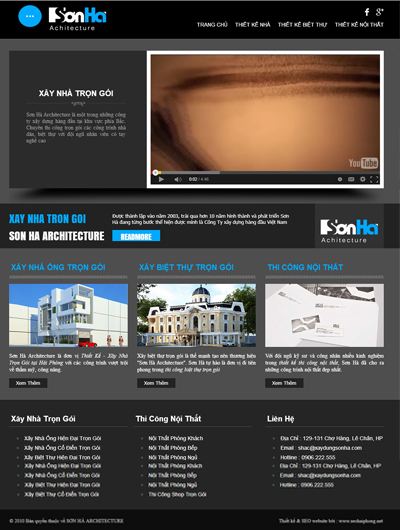 Thiết kế Mẫu website giới thiệu công ty xây dựng