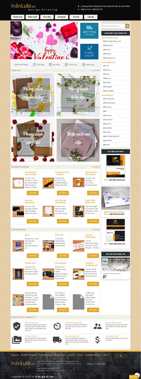 Thiết kế Mẫu website in ấn 08