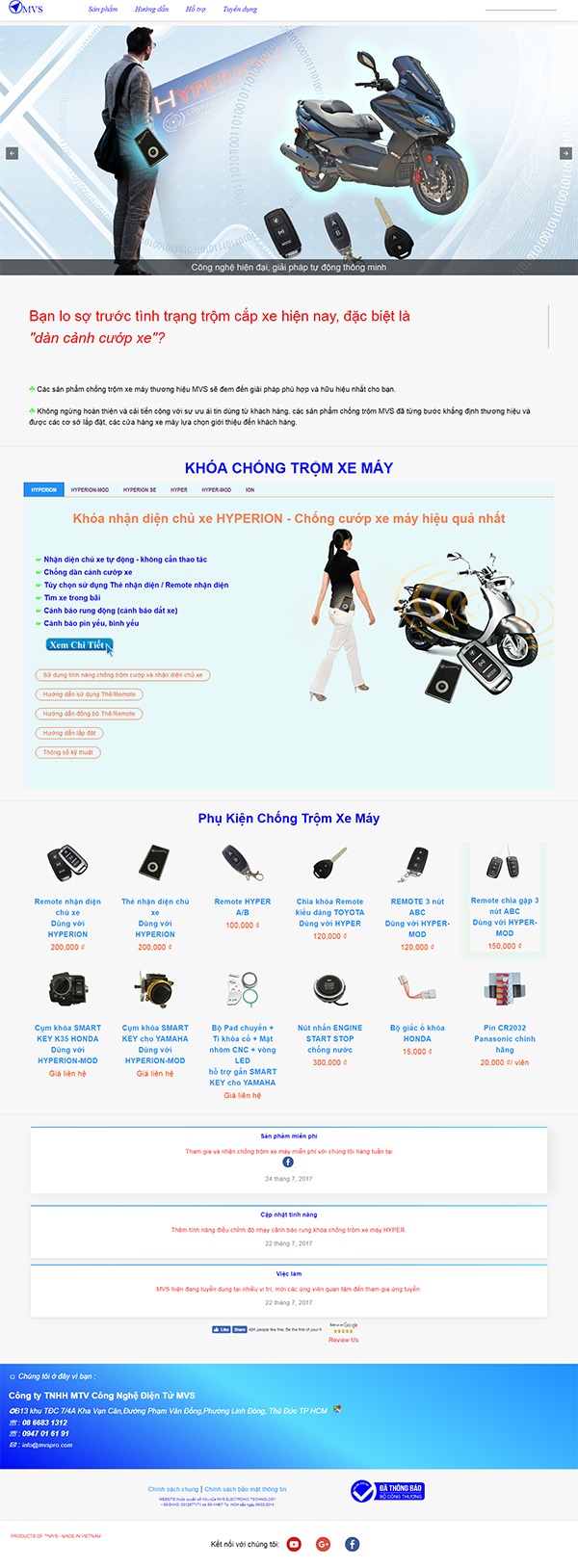 Thiết kế Mẫu Website Khóa Chống Trộm KCT05