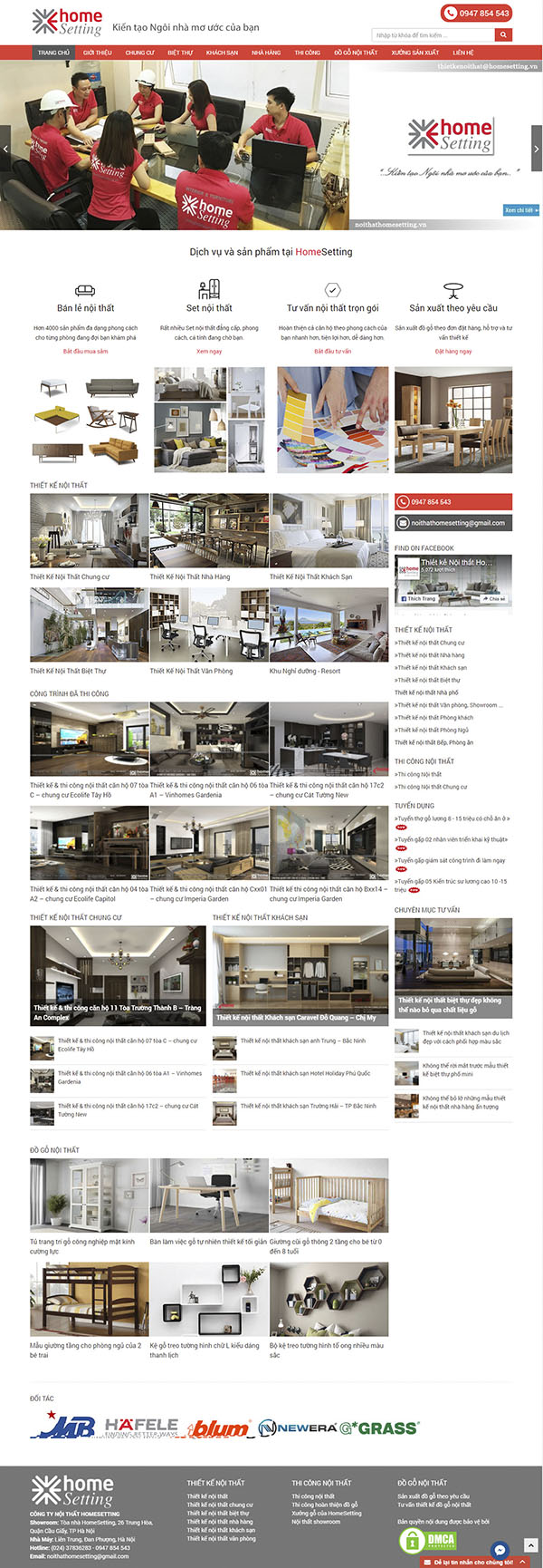 Thiết kế Mẫu website kiến trúc nội thất KTNT02