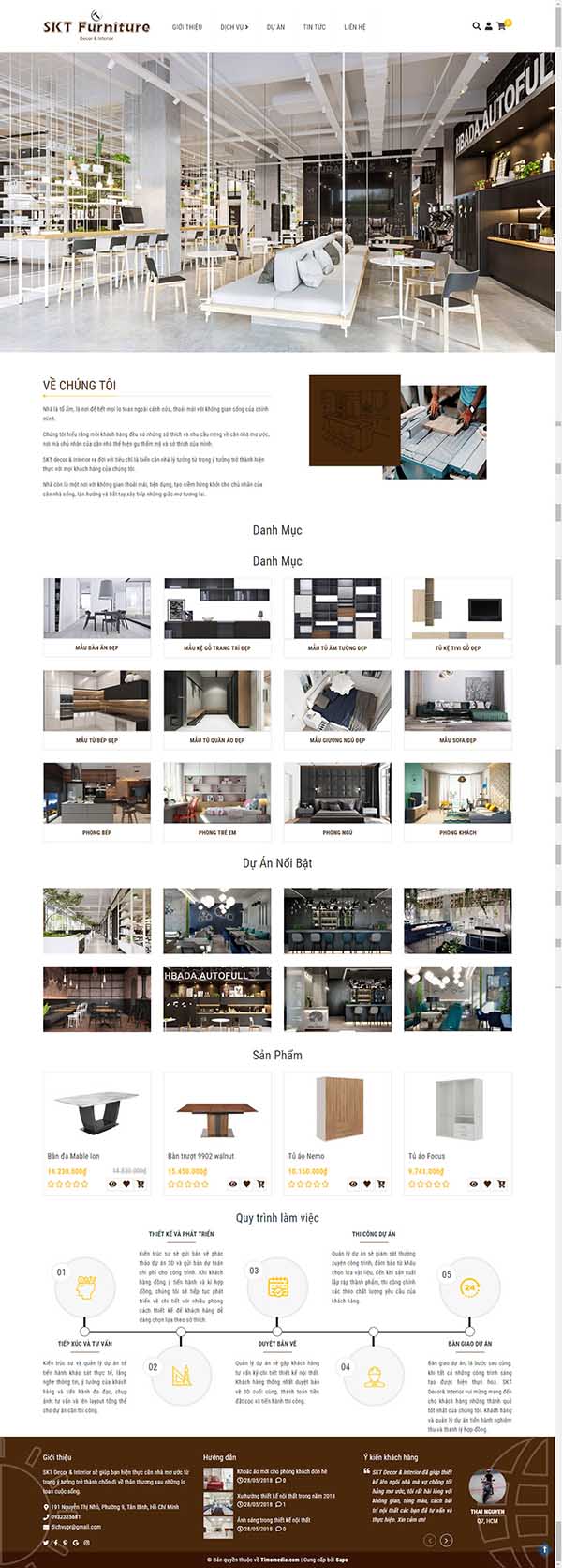 Thiết kế Mẫu website kiến trúc nội thất KTNT15