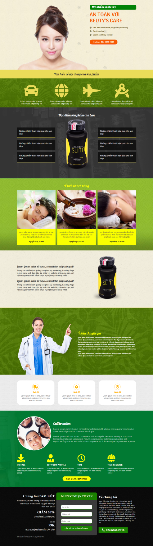 Mẫu website mỹ phẩm MP01
