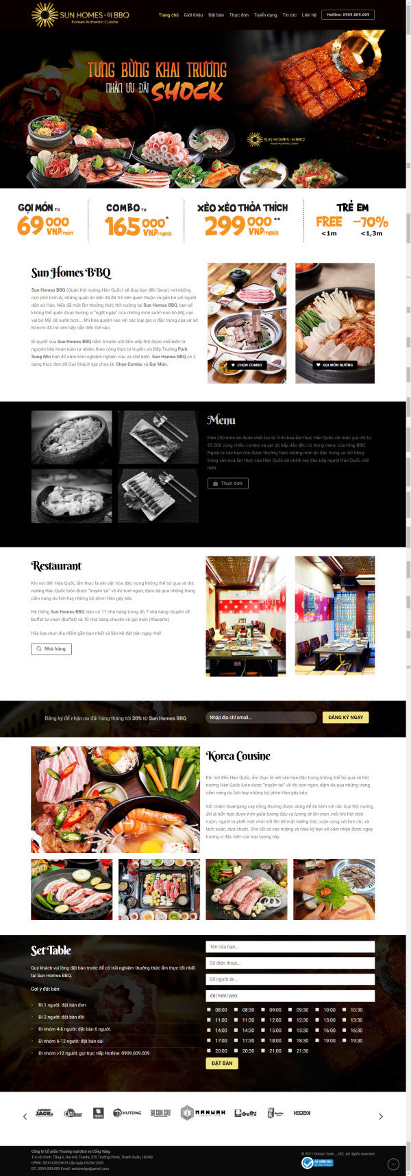 Thiết kế Mẫu website nhà hàng khách sạn 13