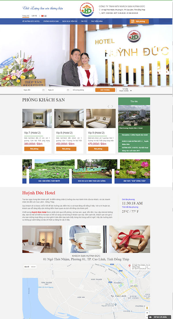 Thiết kế Mẫu website nhà hàng khách sạn NHKS07