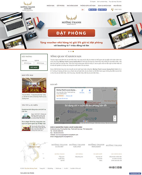 Thiết kế Mẫu website nhà hàng khách sạn NHKS09