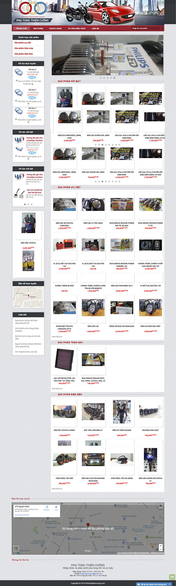Thiết kế Mẫu website ô tô xe máy OTXM03