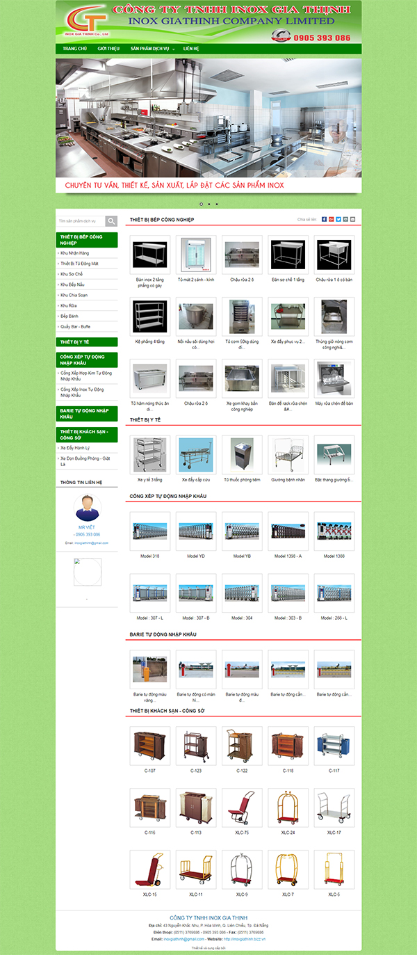 Thiết kế Mẫu Website Ống Thép Inox INOX01