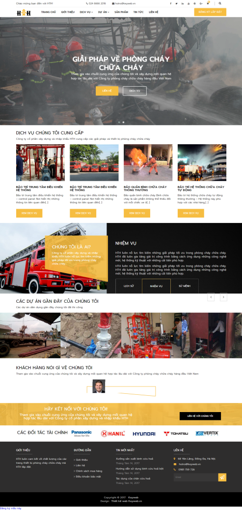 Mẫu website phòng cháy chữa cháy 01