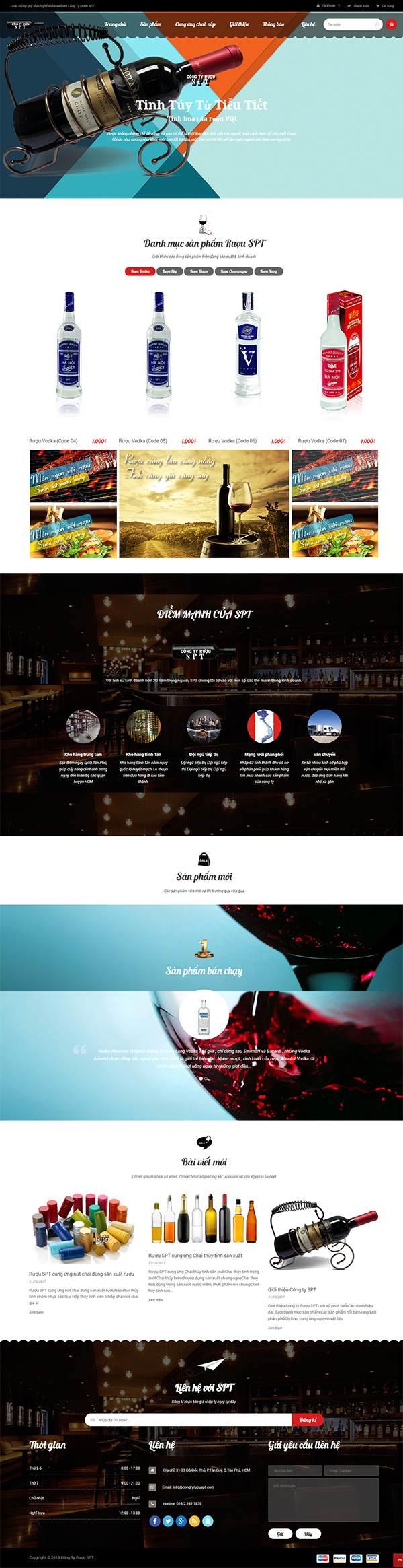 Thiết kế Mẫu Website Rượu RUOU01