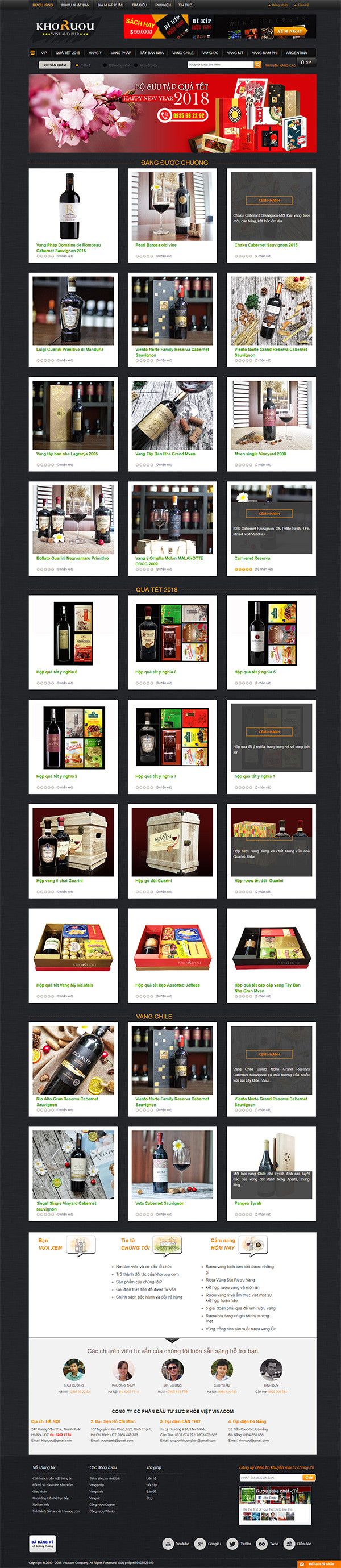 Thiết kế Mẫu Website Rượu RUOU03