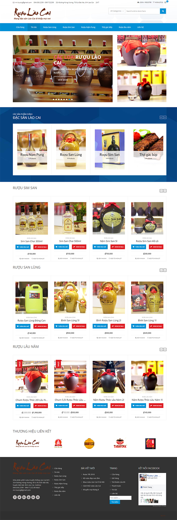 Thiết kế Mẫu Website Rượu RUOU05