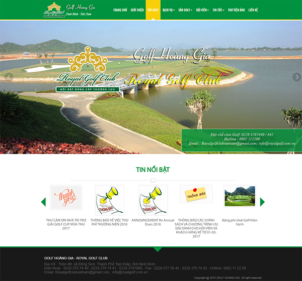 Thiết kế Mẫu Website Sân Golf SG02