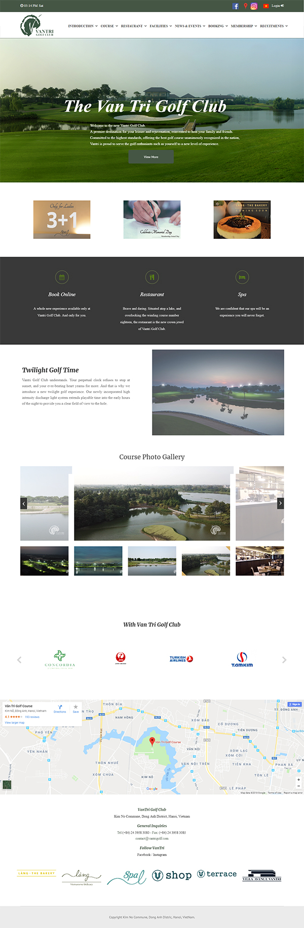 Thiết kế Mẫu Website Sân Golf SG03