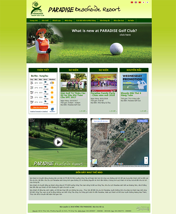 Thiết kế Mẫu Website Sân Golf SG04