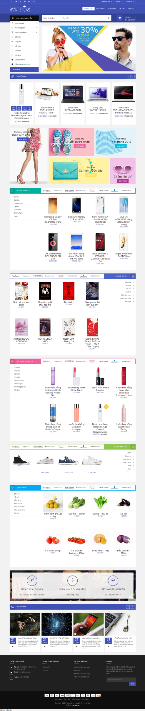 Mẫu website siêu thị 07