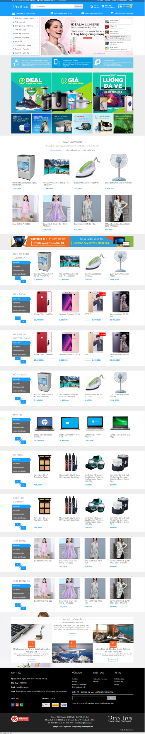 Mẫu website siêu thị 06