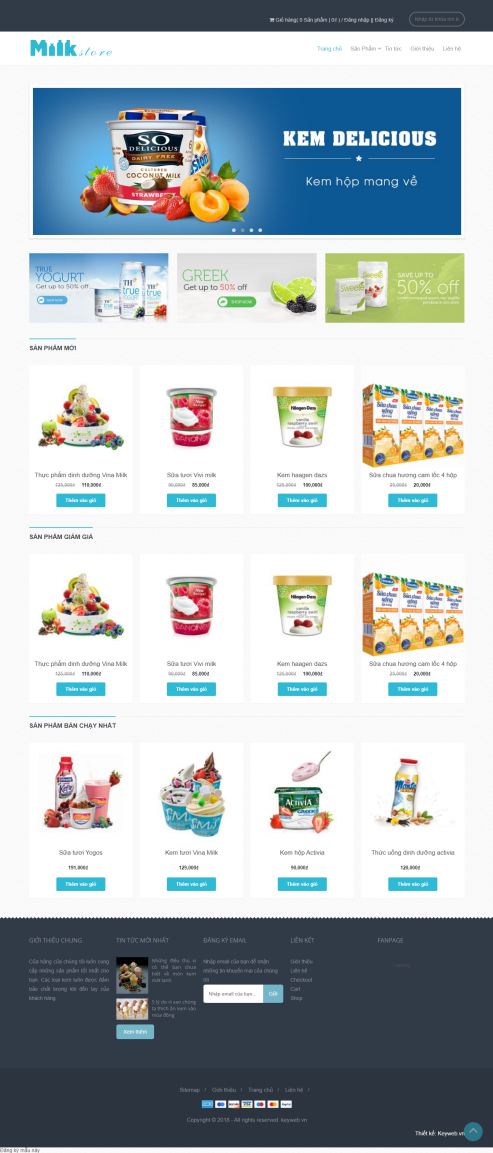 MẪu website siêu thị sữa STS01