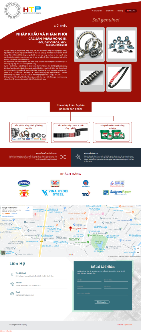 Mẫu website thiết bị cơ khí 01