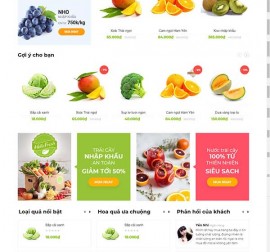 Mẫu website thực phẩm rau hoa quả RHQ17