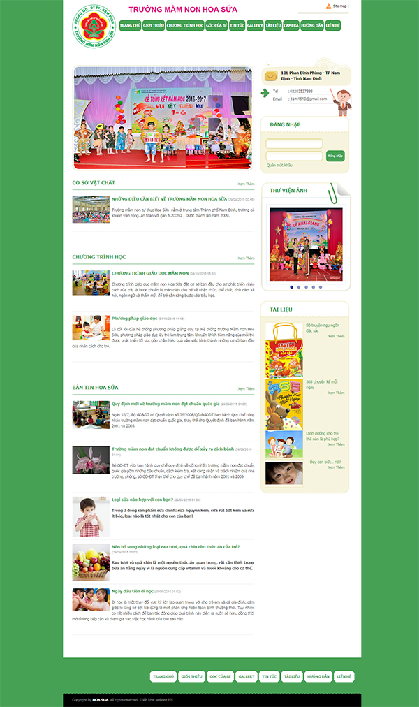 Thiết kế Mẫu Website Trường Mầm Non MN04