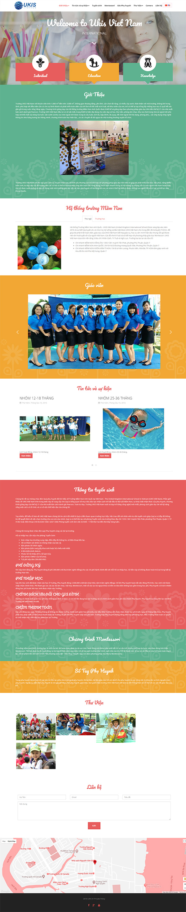 Thiết kế Mẫu Website Trường Mầm Non MN05