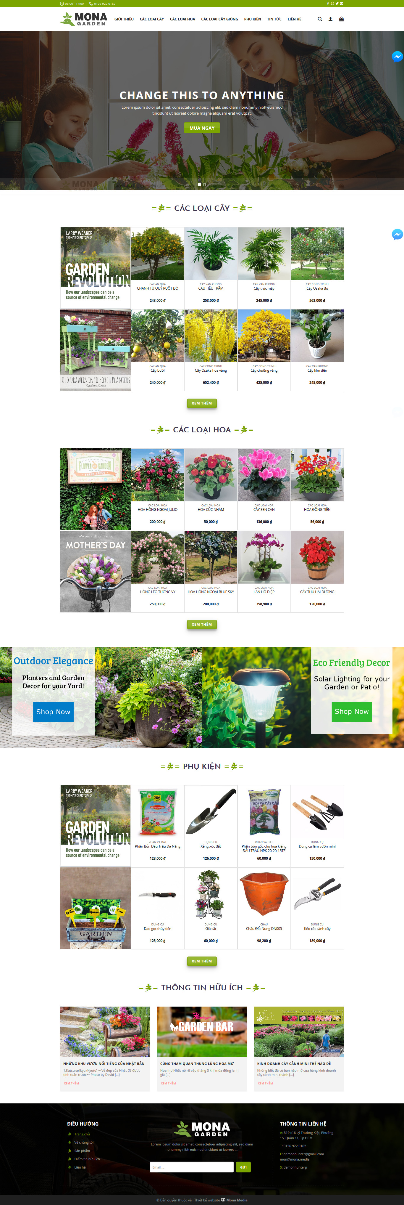 Thiết kế Mẫu website về hoa - cây 03