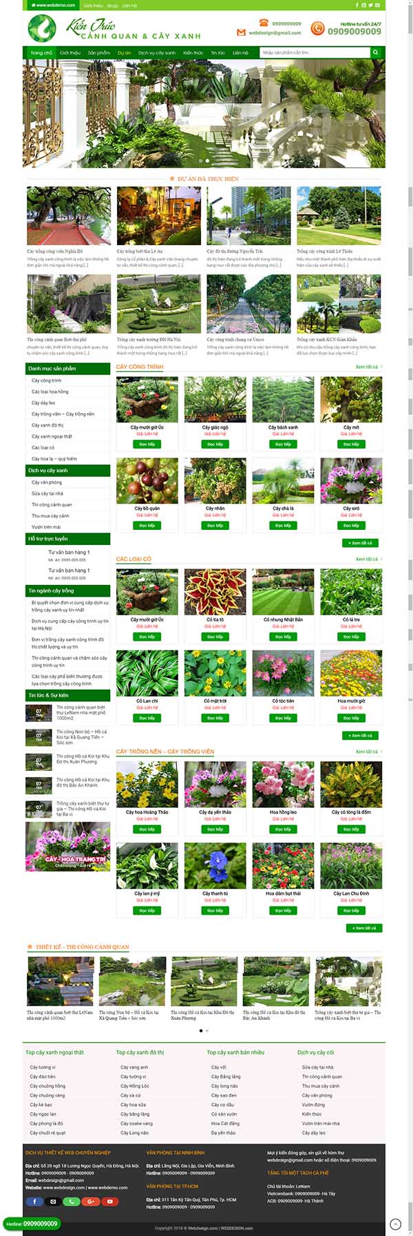 Thiết kế Mẫu website về hoa - cây 04