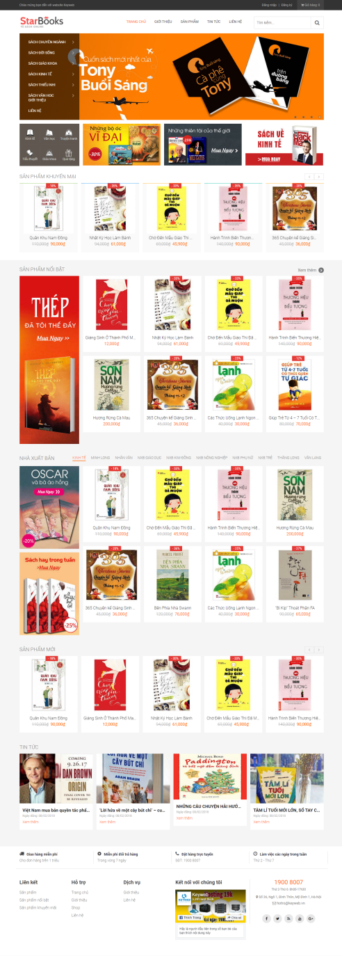 Mẫu website về sách 02