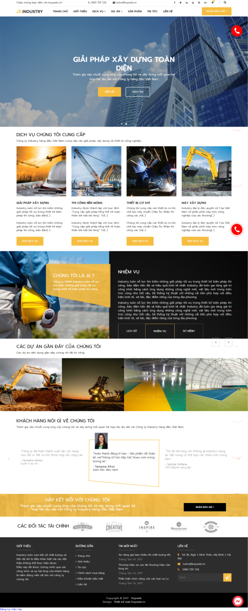 Mẫu website xây dựng 10
