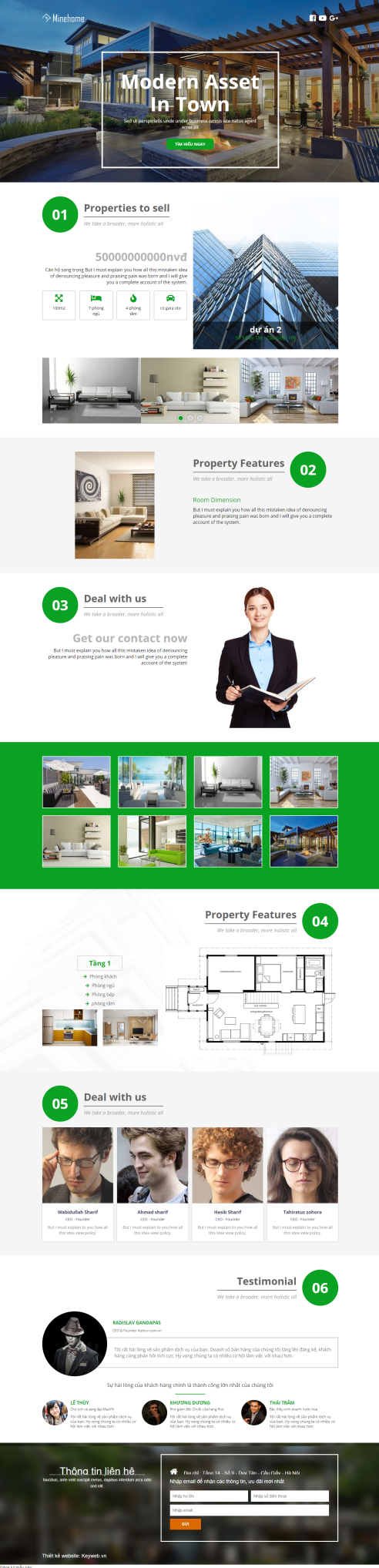 Thiết kế Mẫu website bất động sản 12