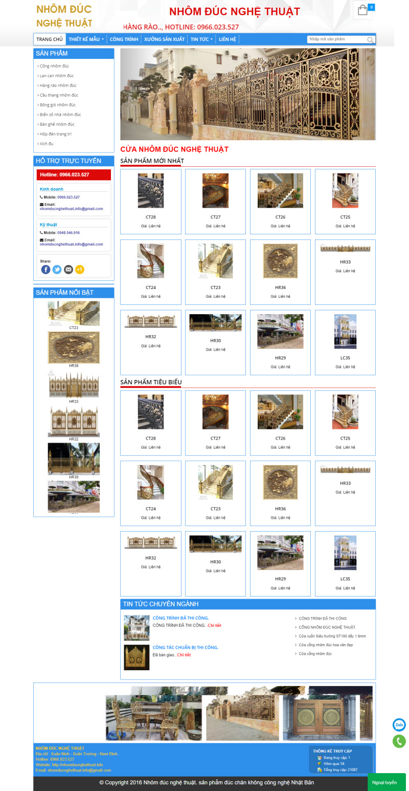Thiết kế mẫu website cơ bản 11